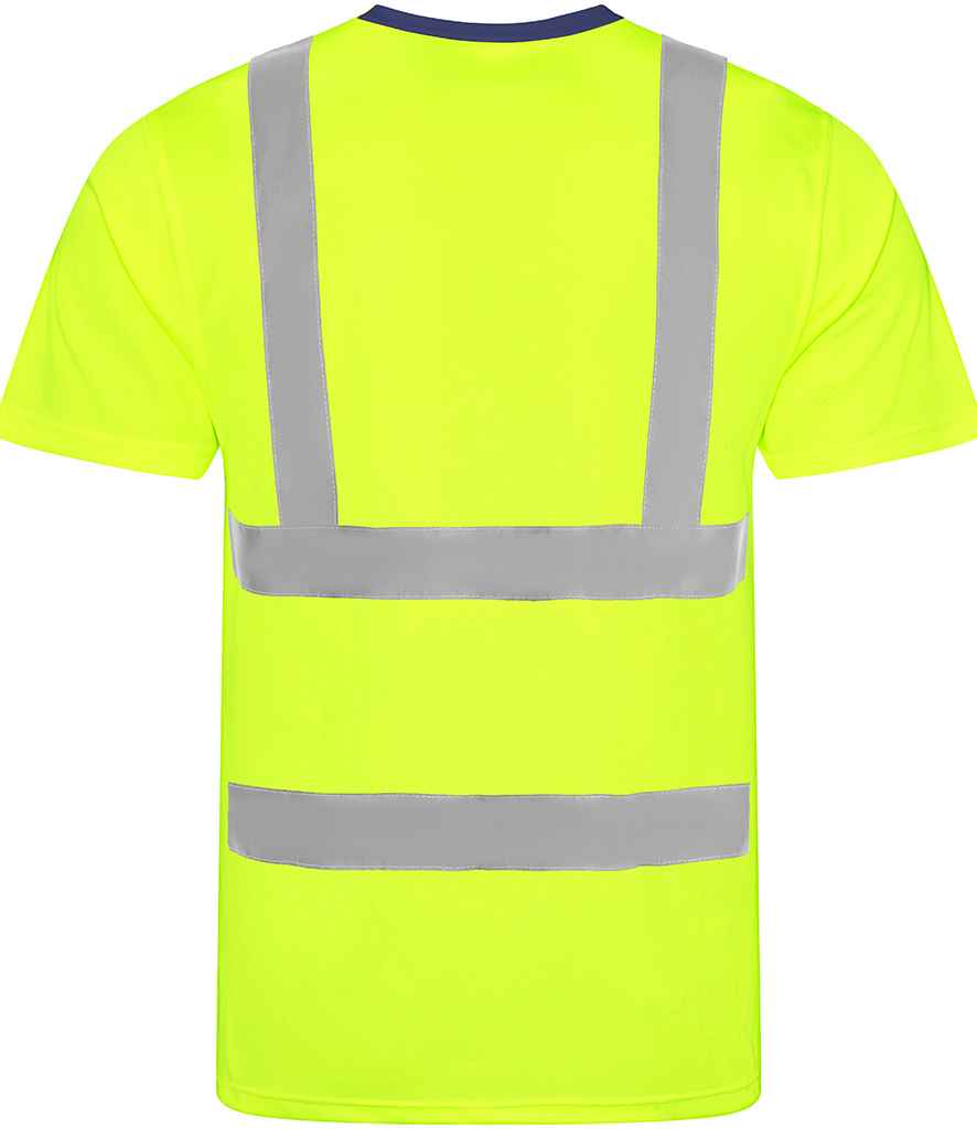 Pro RTX High Visibility T-Shirt - Yellow/Navy - back