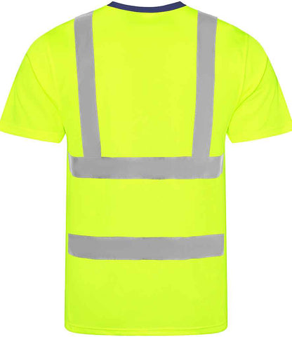 Pro RTX High Visibility T-Shirt - Yellow/Navy - back