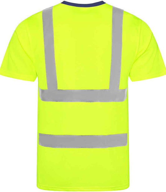 Pro RTX High Visibility T-Shirt - Yellow/Navy - back