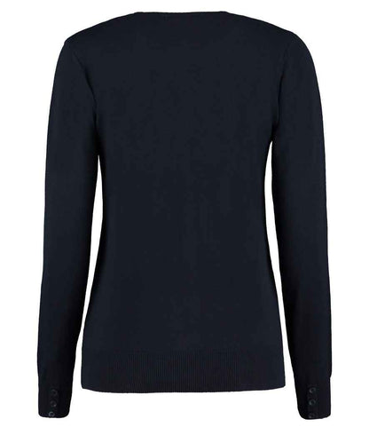 Kustom Kit Ladies Arundel Cotton Acrylic V Neck Cardigan - BACK