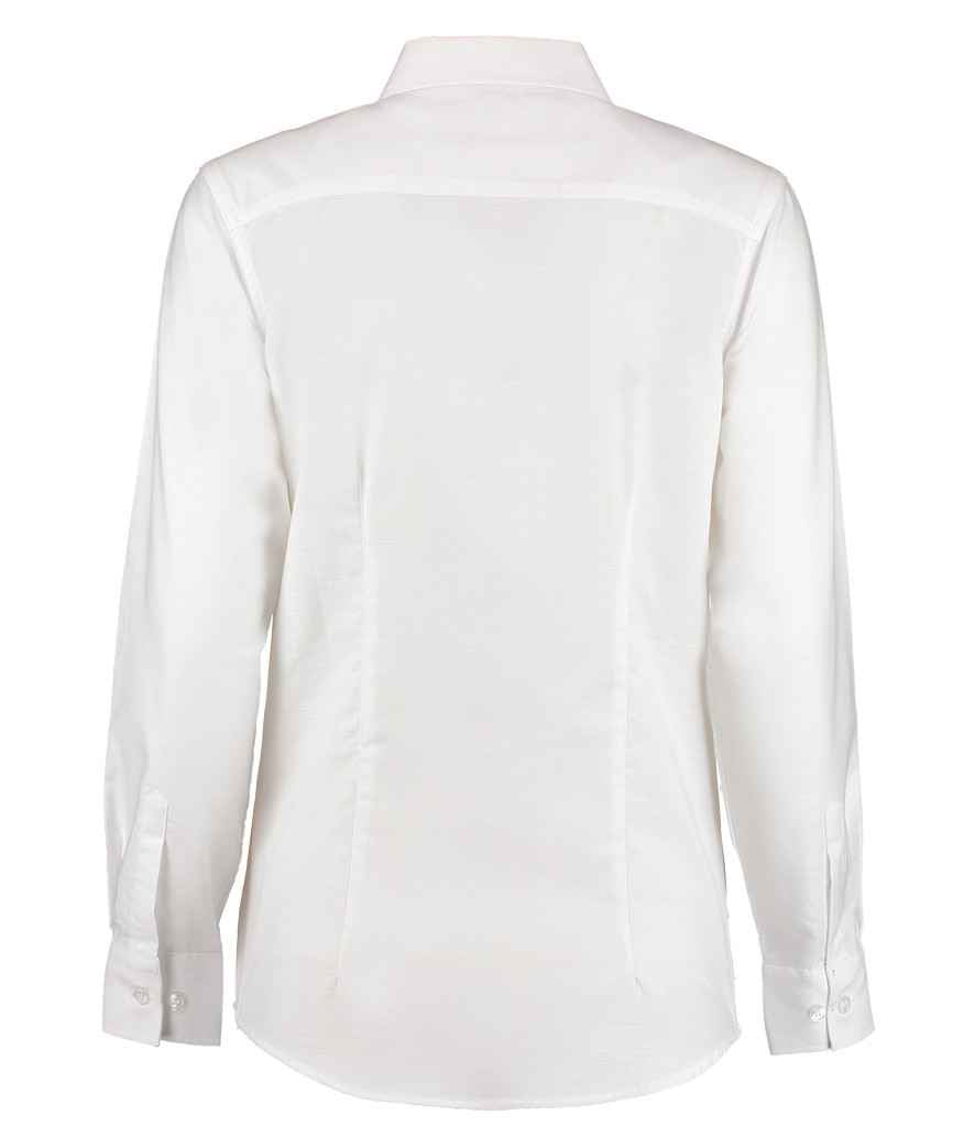 Kustom Kit Ladies Long Sleeve Tailored Workwear Oxford Shirt - BACK