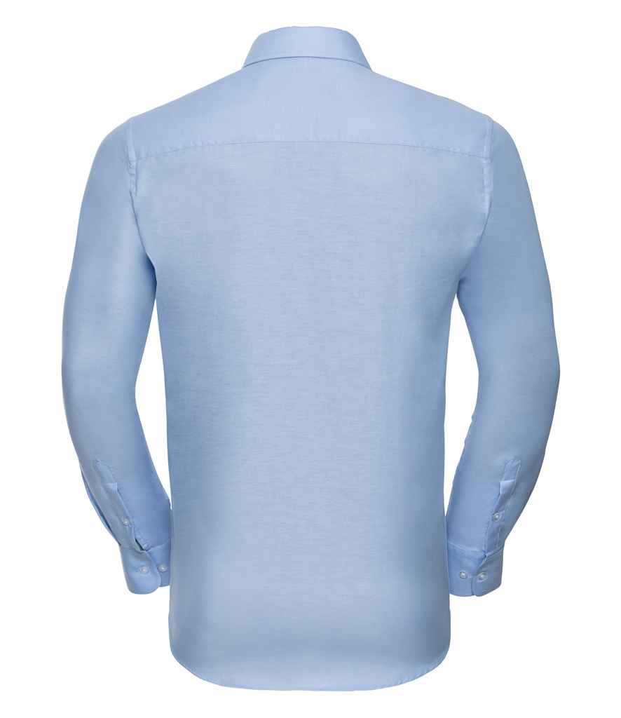 Russell Collection Long Sleeve Tailored Oxford Shirt - Oxford Blue (922M)