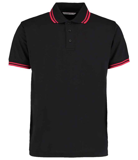 Kustom Kit Contrast Tipped Poly/Cotton Piqué Polo Shirt - FRONT