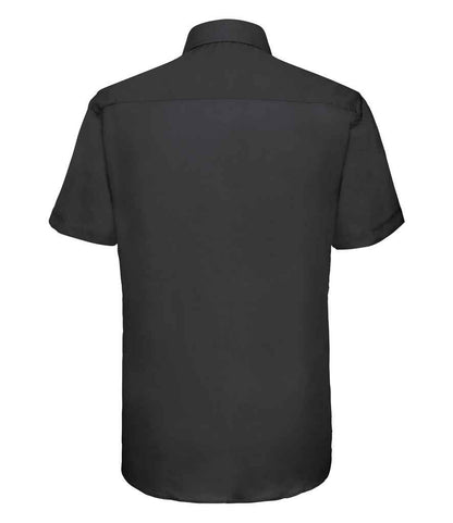 Russell Collection Short Sleeve Tailored Oxford Shirt - Black (923M)