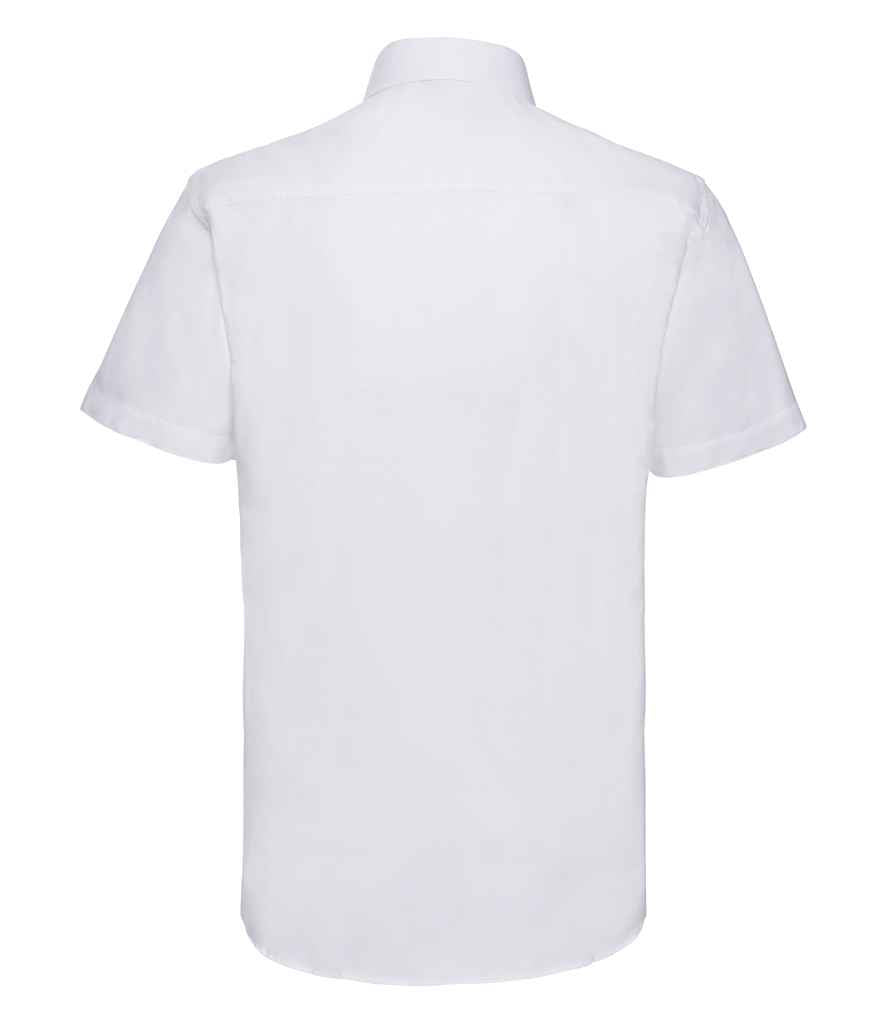 Russell Collection Short Sleeve Tailored Oxford Shirt - White (923M)