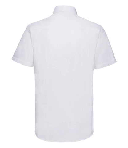 Russell Collection Short Sleeve Tailored Oxford Shirt - White (923M)