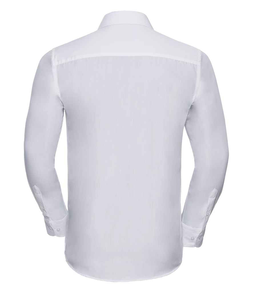 Russell Collection Long Sleeve Tailored Poplin Shirt - White (924M)