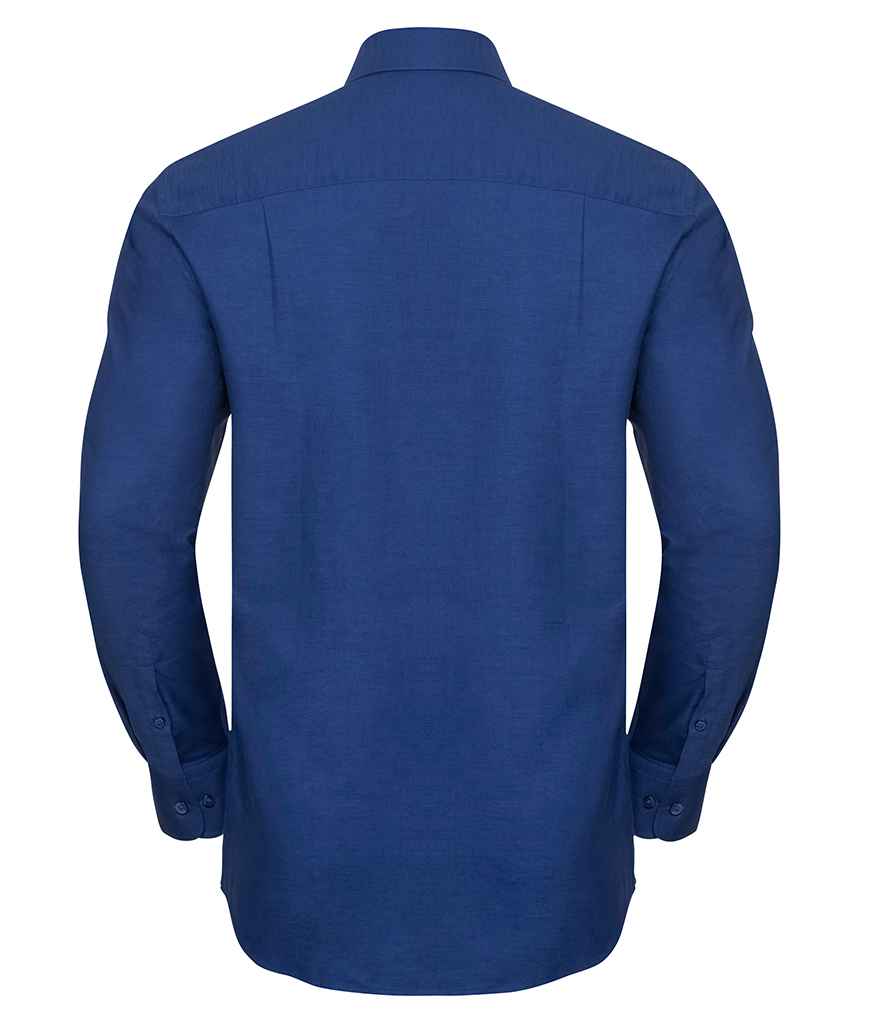 Russell Collection Long Sleeve Easy Care Oxford Shirt - Bright Royal (932M)