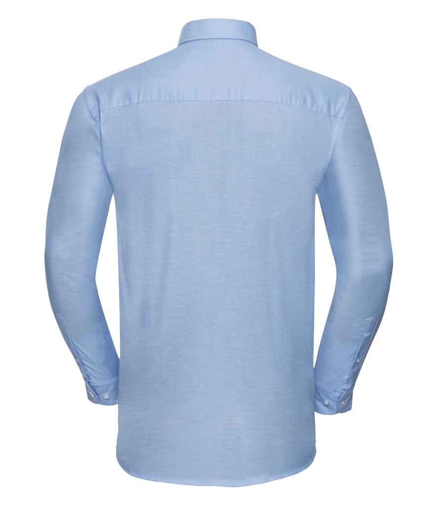 Russell Collection Long Sleeve Easy Care Oxford Shirt - Oxford Blue (932M)