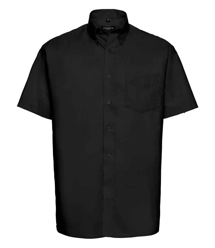 Russell Collection Short Sleeve Easy Care Oxford Shirt - Black (933M)