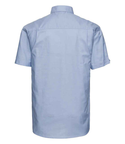 Russell Collection Short Sleeve Easy Care Oxford Shirt - Oxford Blue (933M)