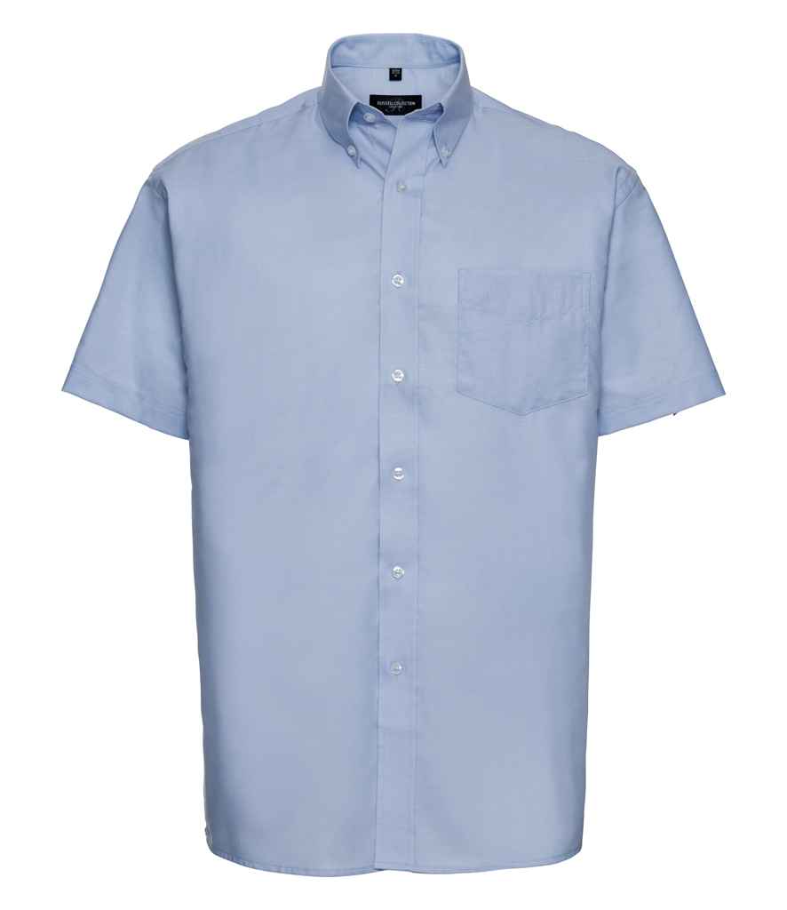 Russell Collection Short Sleeve Easy Care Oxford Shirt - Oxford Blue (933M)