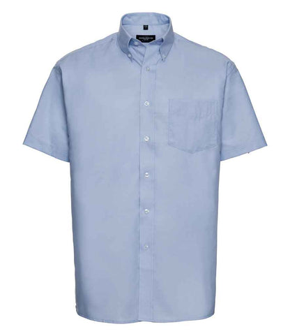 Russell Collection Short Sleeve Easy Care Oxford Shirt - Oxford Blue (933M)