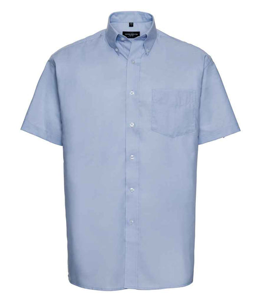 Russell Collection Short Sleeve Easy Care Oxford Shirt - Oxford Blue (933M)