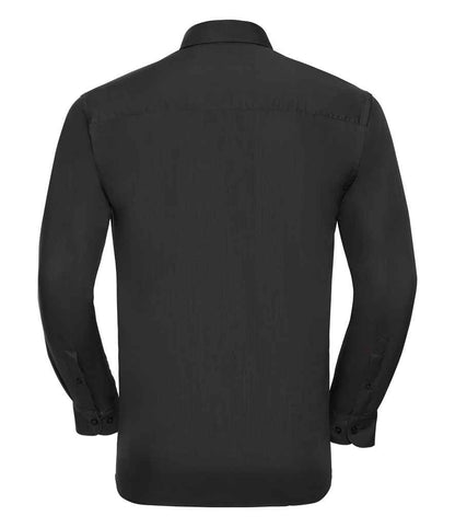 Russell Collection Long Sleeve Easy Care Poplin Shirt - Black (934M)