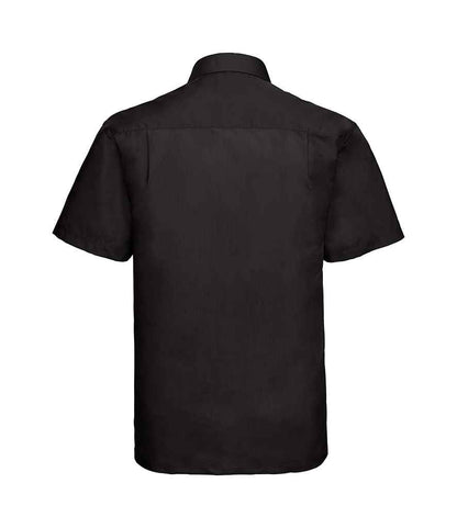 Russell Collection Short Sleeve Easy Care Poplin Shirt - Black (935M)