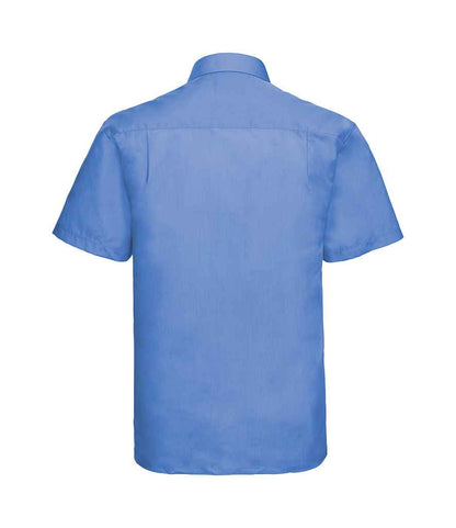 Russell Collection Short Sleeve Easy Care Poplin Shirt - Corporate Blue (935M)