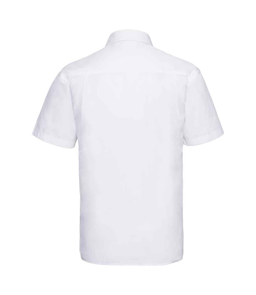Russell Collection Short Sleeve Easy Care Poplin Shirt - White (935M)