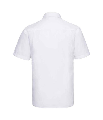 Russell Collection Short Sleeve Easy Care Poplin Shirt - White (935M)