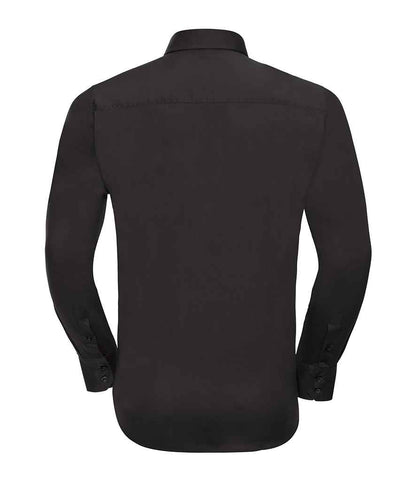 Russell Collection Long Sleeve Easy Care Fitted Shirt - Black (946M)