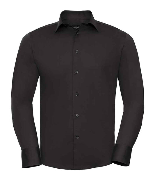 Russell Collection Long Sleeve Easy Care Fitted Shirt - Black (946M)