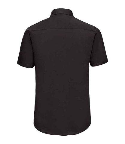Russell Collection Short Sleeve Easy Care Fitted Shirt - Black (947M)