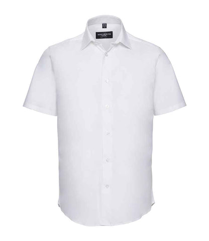 Russell Collection Short Sleeve Easy Care Fitted Shirt - White (947M)