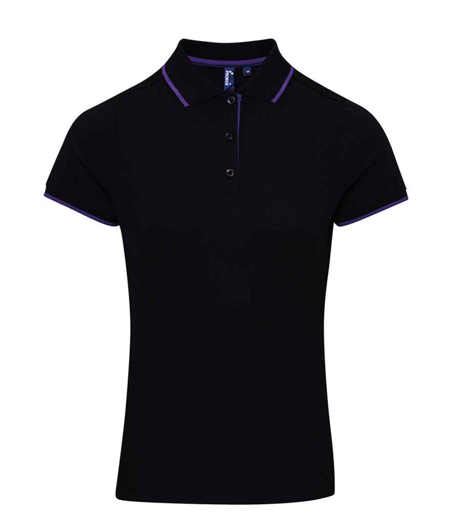 Premier Ladies Contrast Coolchecker® Piqué Polo Shirt - FRONT