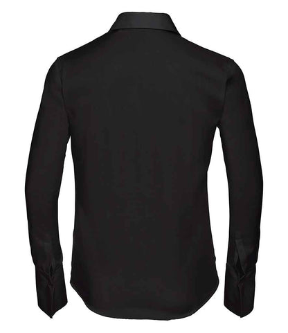 Russell Collection Ladies Long Sleeve Ultimate Non-Iron Shirt - Black (956F)