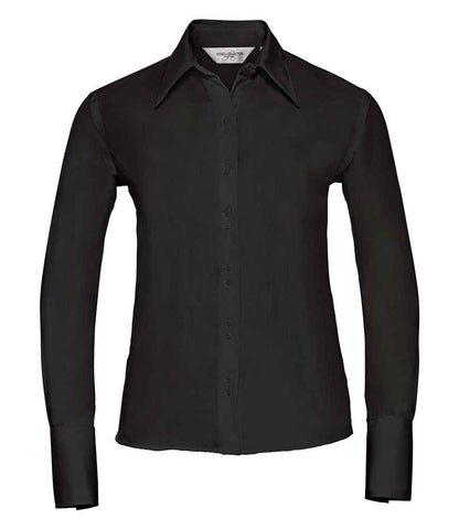 Russell Collection Ladies Long Sleeve Ultimate Non-Iron Shirt - Black (956F)