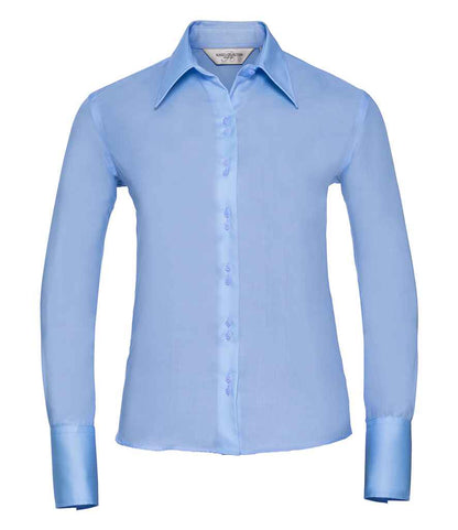 Russell Collection Ladies Long Sleeve Ultimate Non-Iron Shirt - Bright Sky (956F)