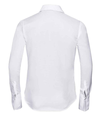 Russell Collection Ladies Long Sleeve Ultimate Non-Iron Shirt - White (956F)