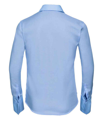 Russell Collection Ladies Long Sleeve Ultimate Non-Iron Shirt - Bright Sky (956F)