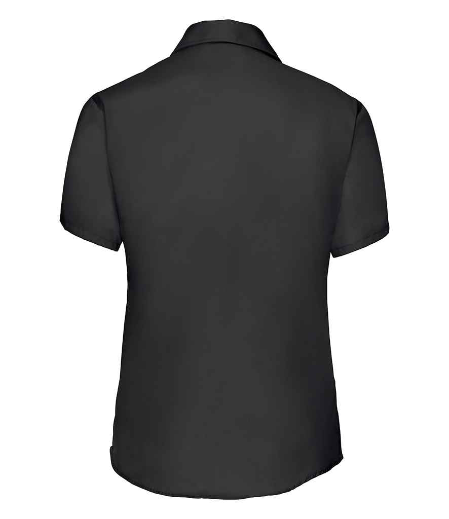 Russell Collection Ladies Short Sleeve Ultimate Non-Iron Shirt - Black (957F)