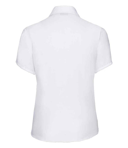 Russell Collection Ladies Short Sleeve Ultimate Non-Iron Shirt - White (957F)