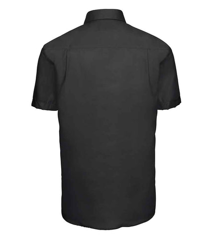Russell Collection Short Sleeve Ultimate Non-Iron Shirt - Black (957M)