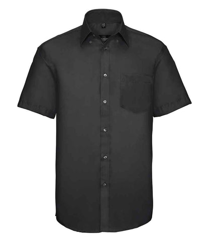 Russell Collection Short Sleeve Ultimate Non-Iron Shirt - Black (957M)