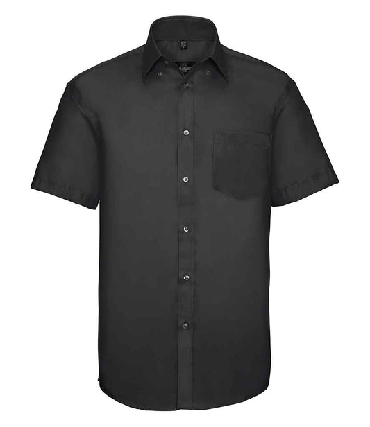 Russell Collection Short Sleeve Ultimate Non-Iron Shirt - Black (957M)