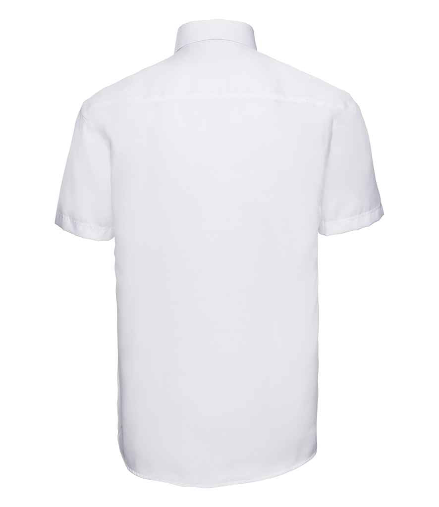 Russell Collection Short Sleeve Ultimate Non-Iron Shirt - White (957M)