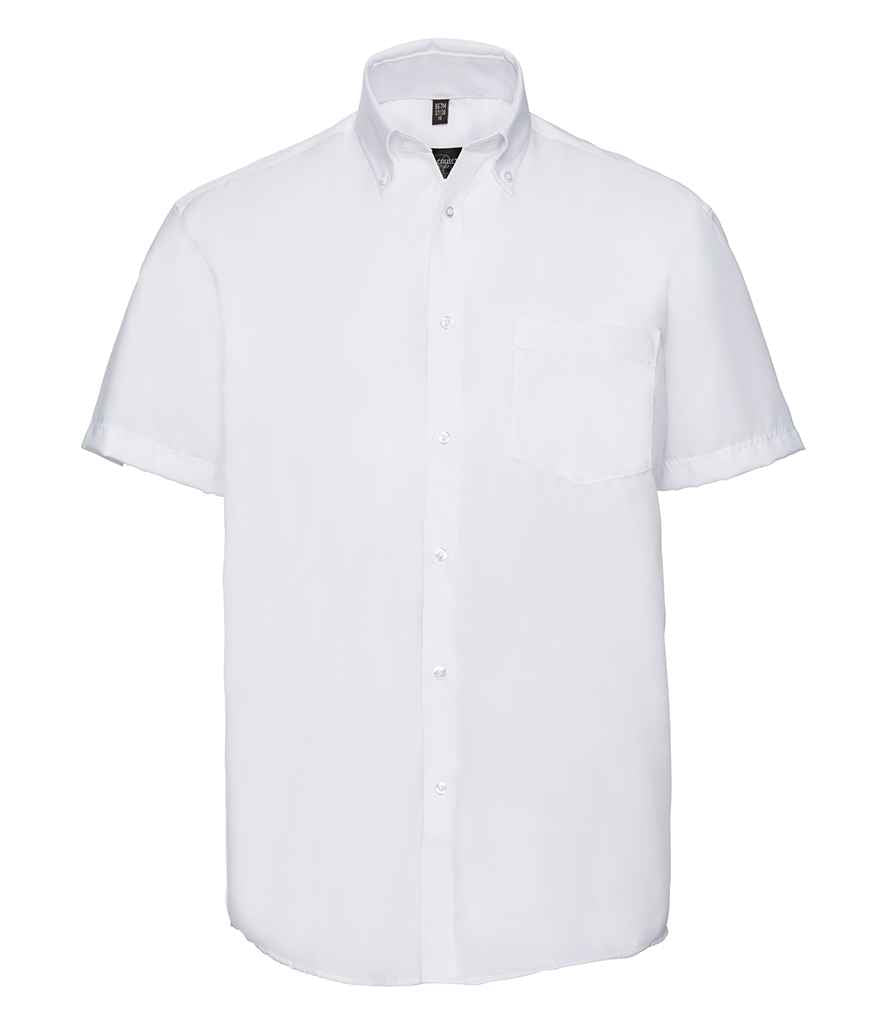 Russell Collection Short Sleeve Ultimate Non-Iron Shirt - White (957M)