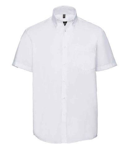 Russell Collection Short Sleeve Ultimate Non-Iron Shirt - White (957M)