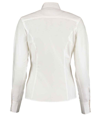 Kustom Kit Ladies Long Sleeve Tailored Business Shirt - BACK