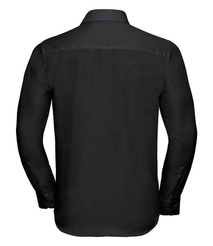 Russell Collection Long Sleeve Tailored Ultimate Non-Iron Shirt - Black (958M)