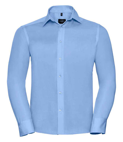Russell Collection Long Sleeve Tailored Ultimate Non-Iron Shirt - Bright Sky (958M)