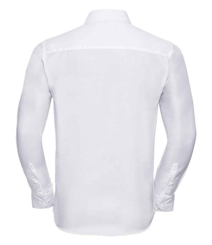 Russell Collection Long Sleeve Tailored Ultimate Non-Iron Shirt - White (958M)