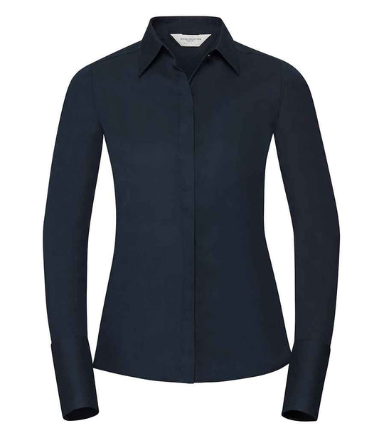 Russell Collection Ladies Ultimate Stretch Shirt - Bright Navy (960F)