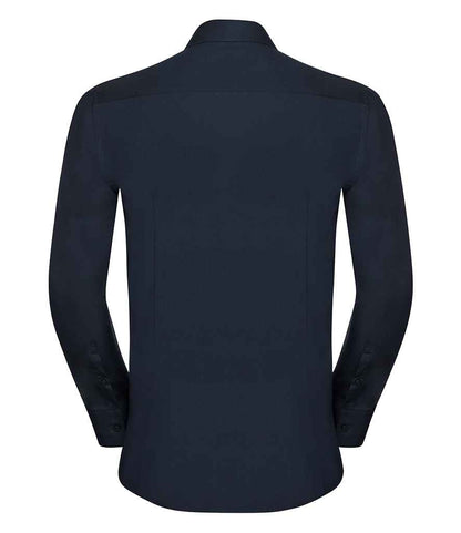 Russell Collection Long Sleeve Ultimate Stretch Shirt - Bright Navy (960M)