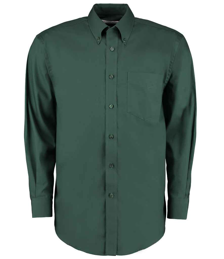 Kustom Kit Premium Long Sleeve Classic Fit Oxford Shirt - FRONT