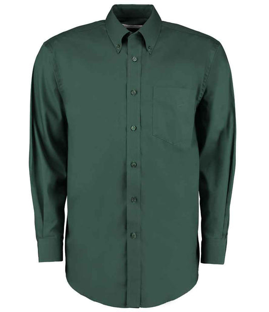 Kustom Kit Premium Long Sleeve Classic Fit Oxford Shirt - FRONT