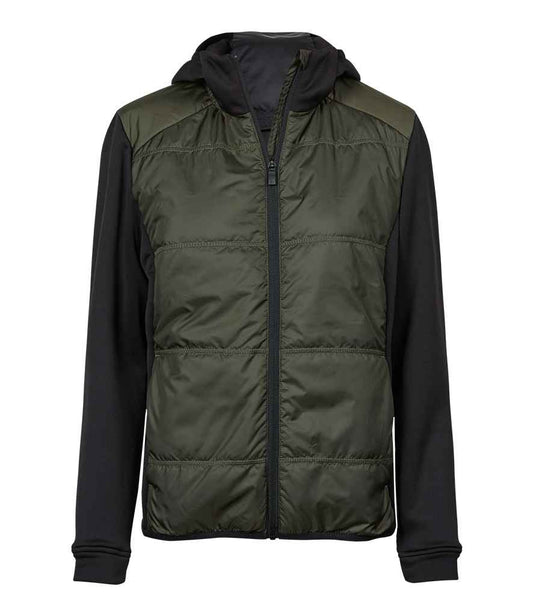 Tee Jays Ladies Hybrid-Stretch Hooded Jacket - FRONT